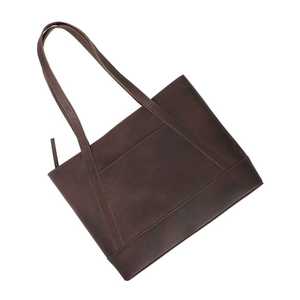 Bolso de mano de cuero genuino de grano completo con acabado encerado engrasado de alta calidad con asas largas para los hombros Estilo vintage Proveedor superior - Product Image 6