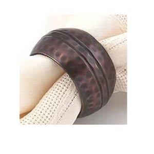 Brass Embossed Multi Design Leaf Shapes Napkin <b>Ring</b> with Handmade Luxury Style Decorative Accessories Royal Gold Napkin <b>Ring</b> - Product Image 2