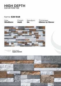 Azulejos de Porcelana para Paredes Exteriores de 300x600 mm, Revestimiento Exterior - Product Image 2