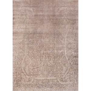 Aalam Beige <b>Brown</b> Hand Knotted <b>Wool</b> Silk Rugs for Home Use-Elegant Medallion Rectangle Puzzle for Entryway Living Hallway Carpet - Product Image 1