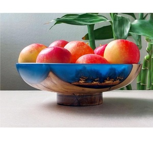 Cuenco de madera y resina hecho a mano, cuenco decorativo para servir para el hogar y la cocina - Product Image 3