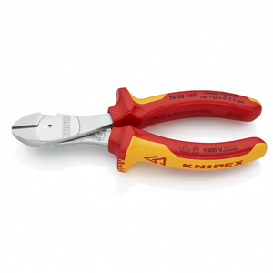 กรรไกรตัดเฉียงแรงยกสูงของ Knipex ชุบโครเมียม ผ่านการทดสอบ VDE พร้อมด้ามจับหลายชิ้นส่วนแบบฉนวน - Product Image 2