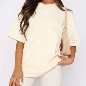 T-shirt rose surdimensionné personnalisé à épaules tombantes 100% coton T-shirts pour femmes vierges - Product Image 3