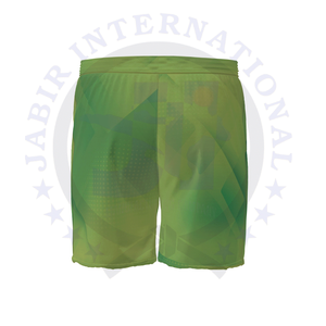 Pantalones cortos de satén de secado rápido ecológicos personalizados 100% poliéster cintura elástica media tejido impermeable con impresión por sublimación - Product Image 1