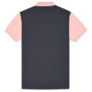 เสื้อโปโลลำลองสำหรับผู้ชาย, 100% มีซิปดีไซน์แบบทึบเนื้อสีเนื้อถ่านเป็นมิตรกับสิ่งแวดล้อม - Product Image 4
