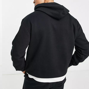 100% coton personnalisé recadrée surdimensionné respirant de haute qualité à capuche Quickdry Streetwear sweats à capuche vierges sweats à capuche courts hommes - Product Image 2