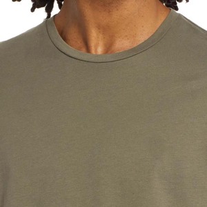 T-shirt en coton de bambou biologique, étiquette de marque personnalisée, durable, minimaliste, uni, manches courtes, en gros - Product Image 4