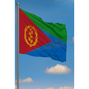 Custom 3x5ft Outdoor Eritrea <b>Flag</b> with Digital Printing Satin and Silk Material Aluminum <b>Pole</b> - Product Image 3