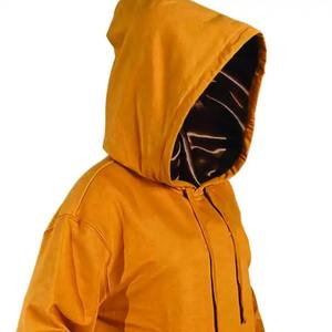 Sudaderas con capucha de algodón grueso de Color sólido básico para hombre, sudaderas con capucha forradas de satén de seda al por mayor personalizadas, capucha transpirable para invierno - Product Image 6