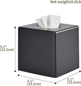 Boîte à mouchoirs couverture carré porte-mouchoirs rangement pour salle de bain comptoirs de vanité commodes support de nuit salons et bureaux - Product Image 3