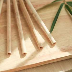 Hot Sale Wholesale Natural Biodegradable Eco-Friendly Bamboo <b>Tube</b> 220mm Bamboo Straws for Beverage and Cocktail - Product Image 6