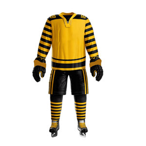 Uniforme de hockey sur glace de qualité supérieure pour homme, fabricant, nom de joueur cousu, numéro 100%, uniforme de hockey sur glace en polyester sublimé - Product Image 2