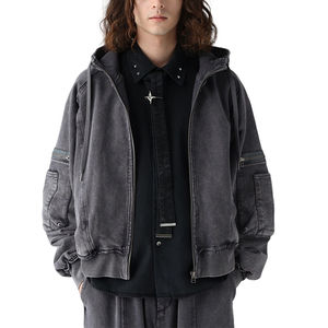 Chándal de Invierno de Alta Calidad para Hombre, de Algodón Grueso, Estilo Holgado, Lavado Vintage, con Parches, Costuras, Bolsillos con Cremallera, Secado Rápido - Product Image 5