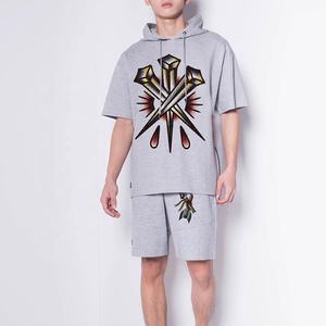 Summer <b>Men</b> Sports cotton Breathable Quick Drying <b>Short</b> Sleeve t Shirts <b>Shorts</b> 2 Pieces Round Neck Workout Gym Running Set <b>Men</b> - Product Image 4