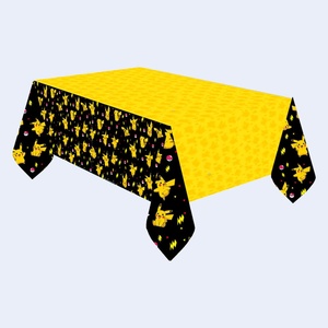 Tovaglia Pokemon 1.2X1.8M Giallo Nero con Motivo Pikachu per Decorazioni Festa - Product Image 1