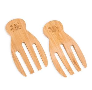 ชุดช้อนสลัดไม้หรูหรา ด้ามจับไม้ สำหรับใช้ในบ้าน ร้านอาหาร ภาชนะบนโต๊ะอาหาร เกรดอาหาร สำหรับโรงแรม ชุดช้อนสลัดสำหรับมื้อค่ำ คุณภาพมาตรฐาน - Product Image 3