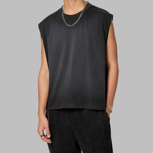 Nouvelle Collection – Débardeurs Homme Oversize Effet Délavé Personnalisables avec Logo – Respirants, Décontractés, Sportifs, Vintage, Unisexe, Sans Manches - Product Image 3