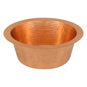 Elegante Lavabo de Cobre Martillado a Mano para Baño y Cocina, Material Duradero - Product Image 1