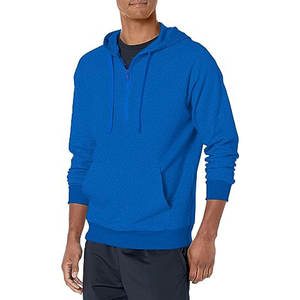 Sudaderas con Capucha de Algodón Personalizadas en Color, Sudaderas con Capucha de Forro Polar, Sudaderas con Capucha de Algodón Grueso Personalizadas para Hombre con Media Cremallera - Product Image 1