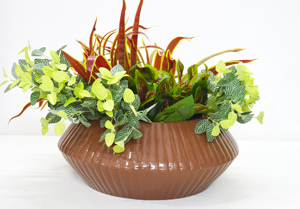 Vantage moderne indien classique Look fleur Vase métal enduit de poudre Handi Design Premium coloré maison/mariage décoration Vases - Product Image 2