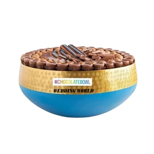 Designer Luxury <b>Chocolate</b> Bowl Gold Finished Decorative <b>Fancy</b> Sweet Bowl Premium Quality <b>Fancy</b> <b>Chocolate</b> Bowl - Product Image 2