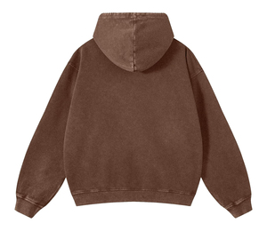 เสื้อฮู้ดซิปทรงโอเวอร์ไซส์สไตล์วินเทจ ล้างสีแบบแอซิด สไตล์ดิสเทรส ผ้าหนา สำหรับผู้ชาย ฤดูใบไม้ร่วง ฤดูหนาว 2026 - Product Image 5