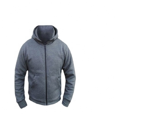 Sudadera con capucha de lana negra Completamente forrada para hombre, protección blindada aprobada por la CE para motociclista, carreras de automóviles, servicio OEM, motorista de fibra de aramida - Product Image 3