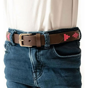 Cinturones de polo de cuero genuino de alta calidad para hombres y mujeres Cinturones cosidos duraderos de cuero genuino - Product Image 5