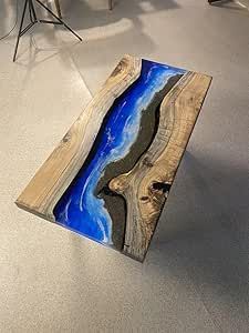 Mesa Redonda de Resina Epoxi Hecha a Mano para Comedor, Mueble de Madera y Resina Tipo Río para Hogar u Oficina - Product Image 5