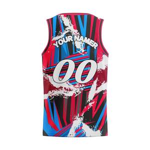 Camiseta de baloncesto de poliéster ligero antibacteriano sin mangas de diseño personalizado sublimación transpirable de secado rápido impresa para - Product Image 2