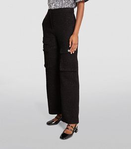 Pantalon de pantalon avant plat en laine coupe-vent écologique pour femmes confortable et élégant mi-taille couleur noire pour l'hiver - Product Image 4