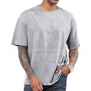 2025 nouvelle Collection hommes surdimensionné demi manches T-Shirts confortable coton et fibre de bambou col rond T-Shirt pour adultes - Product Image 6