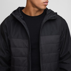 Veste matelassée pour homme Streetwear personnalisée Tissu en nylon Tissu en nylon noir Satin Veste surdimensionnée Veste bomber matelassée épaisse et courte - Product Image 3