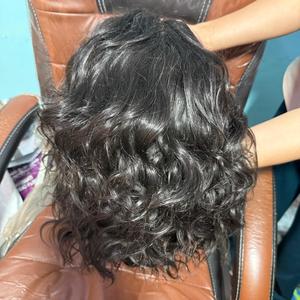 Wholesale Indian Human Hair Full HD Transparent Front Curly <b>Wigs</b> Black Style Training <b>Heads</b> for Women High Quality Durable - Product Image 4