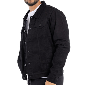 OEM personalizado chaqueta de mezclilla de alta calidad de algodón abotonado Casual Jeans abrigo nuevo diseño de logotipo - Product Image 2