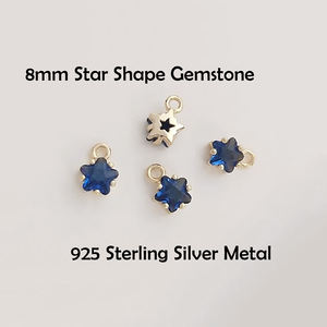 Vente en gros de bijoux fins en argent sterling 925 étoile cristal de quartz ensemble de broches diamant perle plaqué or pendentif breloque zircon - Product Image 3