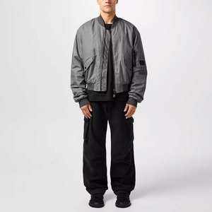 Gran oferta, chaqueta Bomber elegante para hombre, ropa de abrigo informal holgada con cierre de cremallera, transpirable, opciones de logotipo personalizado - Product Image 6