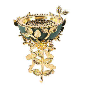 Juegos de regalo de decoración islámica para el hogar, artesanías árabes de Metal, quemador de incienso dorado Bakhoor y soporte para decoraciones de Ramadán - Product Image 6