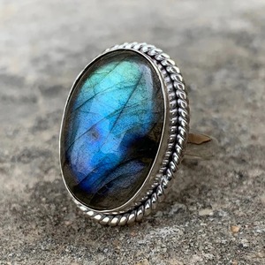 Beautiful Quartz 925 Sterling Silver Vintage Engagement <b>Ring</b> <b>Dainty</b> Boho Style Jewelry - Product Image 1
