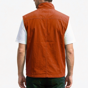 Chaleco cortavientos transpirable para hombre, último modelo, más vendido, sin mangas, con cuello alto y cremallera, hecho en Pakistán. - Product Image 2