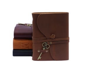 Chìa Khóa Da Tạp Chí làm bằng tay cổ điển deckle cạnh Giấy grimoire Tạp Chí rác Giáng sinh Quà Tặng 200 trang du lịch ràng buộc máy tính xách tay - Product Image 3