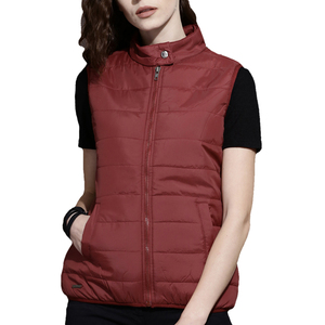 Doudoune d'hiver légère et personnalisée manches mi-longues à capuche pour femmes fermeture éclair tendance tissu chaud et décontracté produit de gros bon marché - Product Image 3