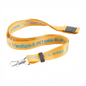 Porte-badge et accessoires écologiques en ruban de cou en R-PET durable - Product Image 3
