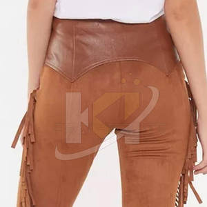 Haute qualité hommes daim cuir pantalon Style occidental poche moderne mode déclaration hommes pantalon - Product Image 5