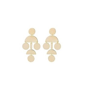 Precio al por mayor, pendiente de latón, pendiente de latón de Color dorado, diseño geométrico, pendiente de moda para mujer de boda para mujer a precio barato - Product Image 6