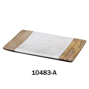 Plateau de service de table décoratif en marbre avec plateau de fruits à motif de fleurs pour station de mariage et club Plateau décoratif - Product Image 6