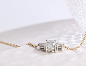 จี้เพชรโมอิสสีขาวเงินสเตอริงจี้เพชรที่สวยงามปรับแต่งได้สร้อยคอและของขวัญเครื่องประดับเพชรอื่นๆสำหรับเธอ - Product Image 3