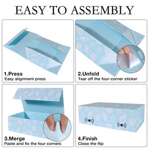 TH CBB-579 Customized Sea Star Shell Ocean Style Cardboard Magnetic Closure Gift Box Foldable Reusable Luxury Packaging - Product Image 3