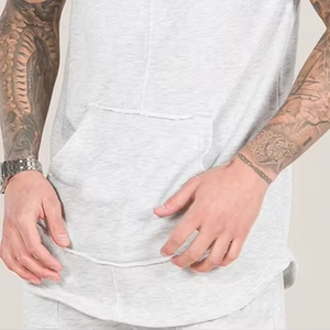 100% Cotton <b>Men's</b> Pullover <b>Hoodie</b> Quick Dry Breathable Regular Fit Eco-Friendly Pocket Custom Front Logo Heat-Transfer Printed - Product Image 3