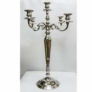 เชิงเทียนอะลูมิเนียม 5 แขน สำหรับตกแต่งบ้าน วางบนโต๊ะ เหมาะสำหรับคริสต์มาส งานแต่งงาน วันเกิด และอีสเตอร์ ขายส่ง - Product Image 1